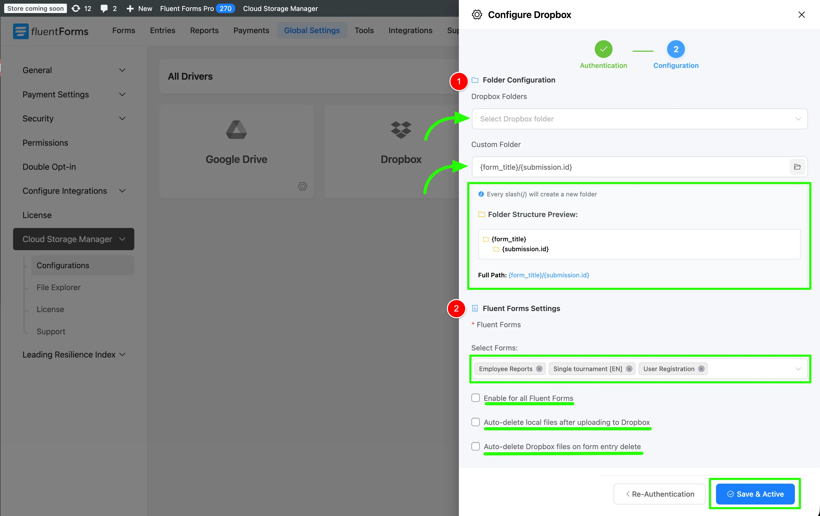 Connect to Dropbox
